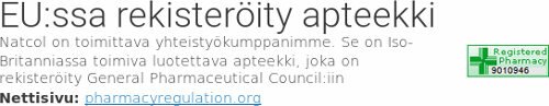 Suomen apteekki Treated.com on hyväksytty pharmacyregulation.org